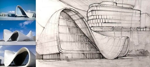 10 Hasil Sketsa Arsitek Terkenal Di Dunia